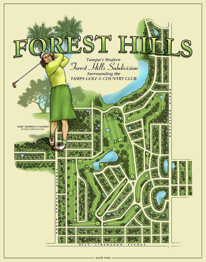 Forest Hills Digital Art by Scott Ross
