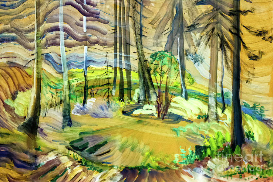 Forest Sketch 1935 by Emily Carr Painting by Emily Carr