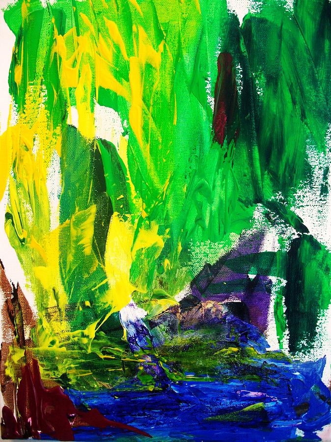 Abstract Painting - Forest Spring by Bruce Combs - REACH BEYOND