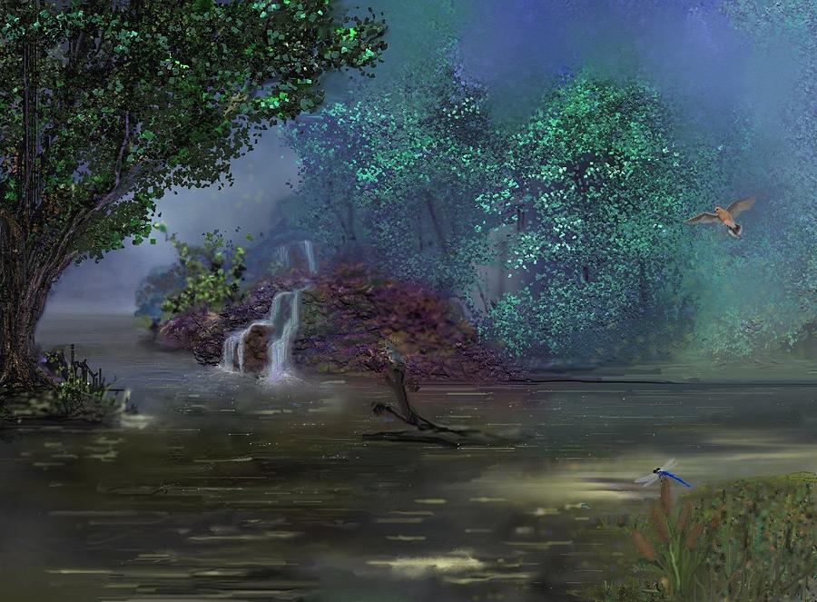 Forest Stream Dream Digital Art by Robert Rearick