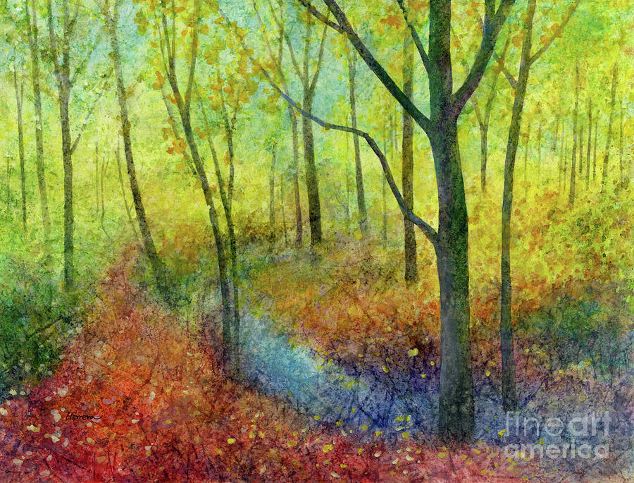 Forest Painting - Forest Stream by Hailey E Herrera