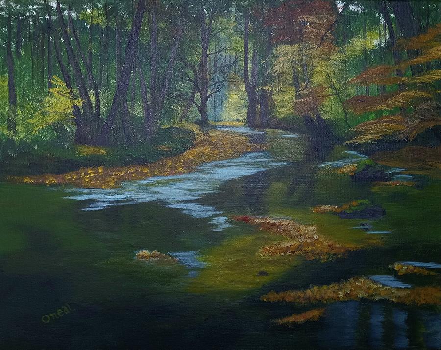Forest stream Painting by Kevin Oneal