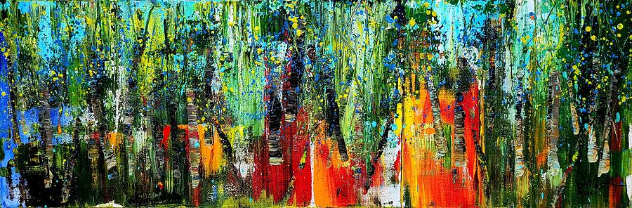 Forest Summer Rain Painting by J Vincent Scarpace