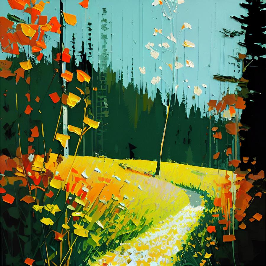 Forest Trail I Digital Art by Bonnie Bruno