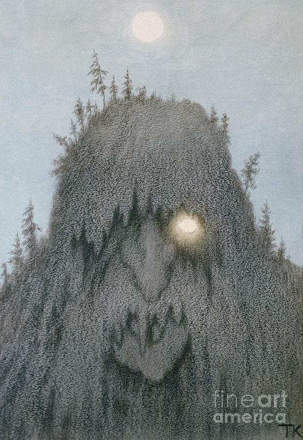 Forest Troll, 1906 Painting by O Vaering by Theodor Kittelsen
