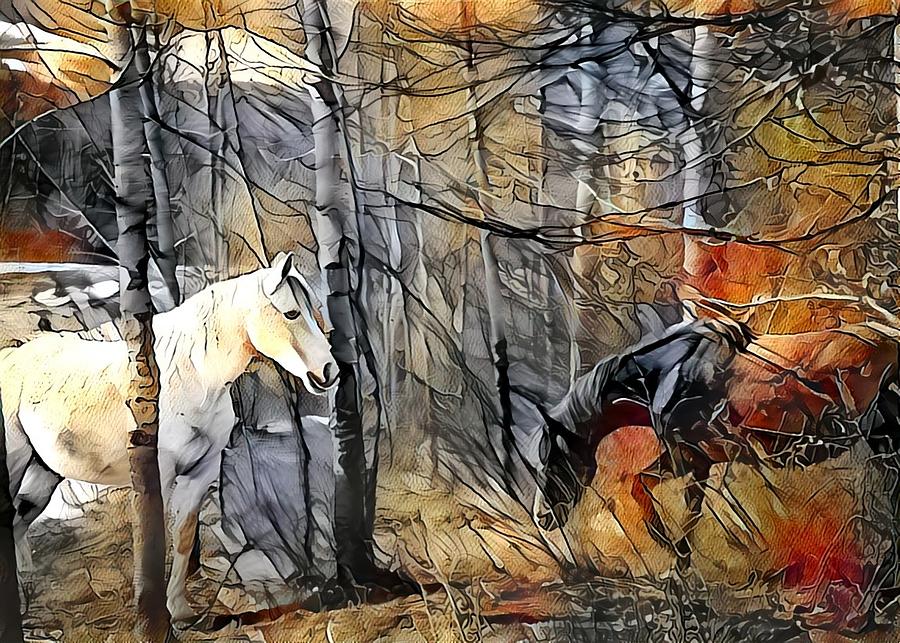 Forest Tryst 1 Digital Art by Listen To Your Horse