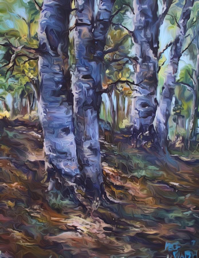 Forest Walk 2 Mixed Media by Megan Walsh