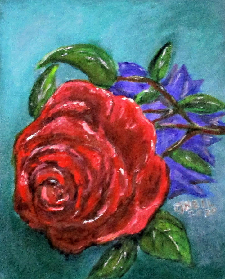 Forever A Rose Painting by Clyde J Kell