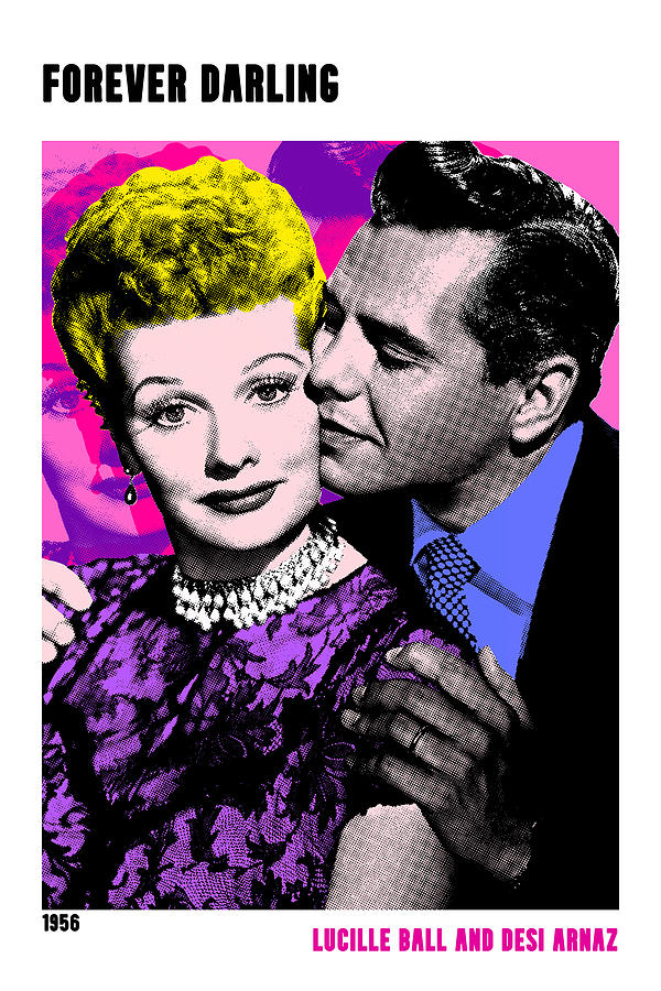 Forever Darling, 1956, movie poster, with synopsis Mixed Media by Movie World Posters