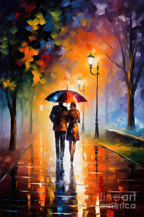Impressionism Painting - Forever Love 4 by Mark Ashkenazi