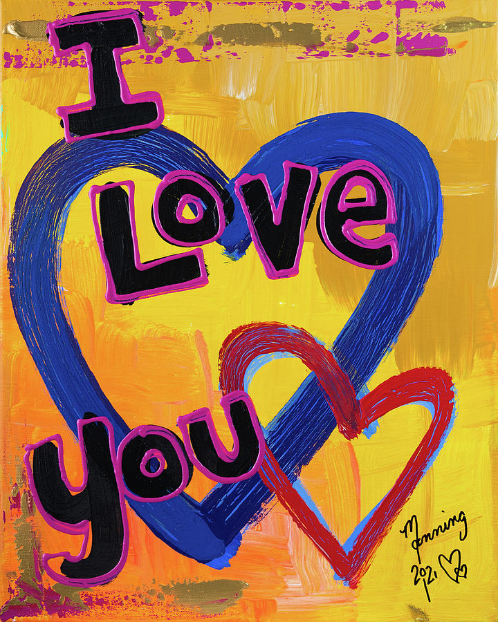 Forever Love NY-W21-FLV-021 Painting by Richard Sean Manning