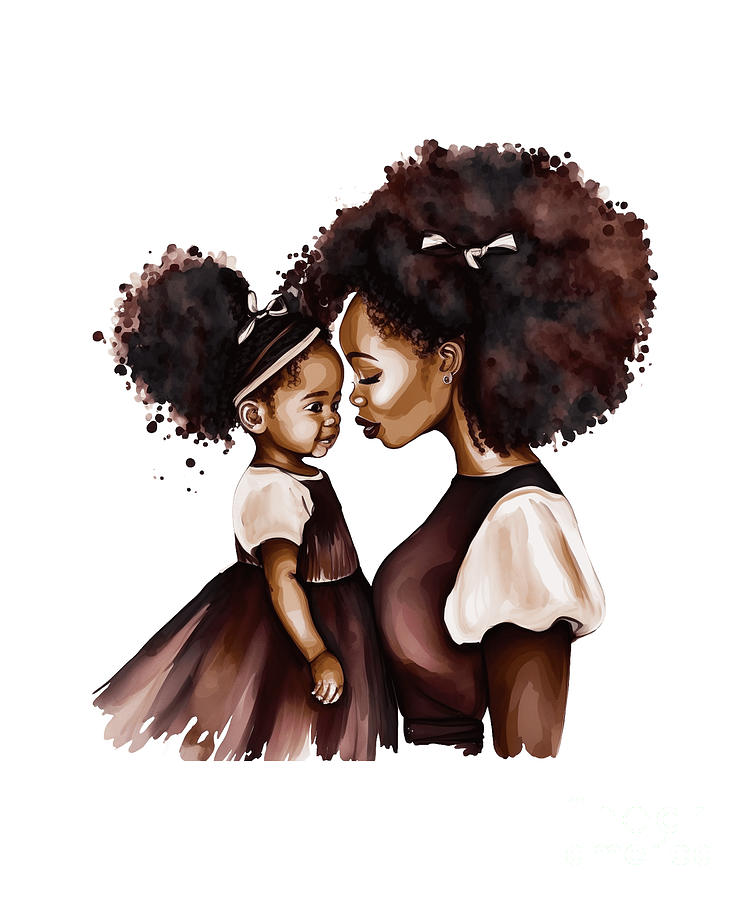 Forever Mother and Daughter African American Digital Art by Heidi Joyce ...