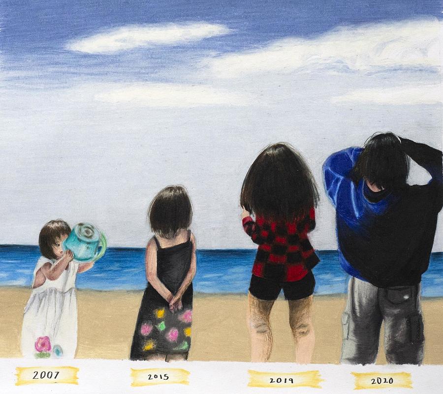 Beach Drawing - Forever My Happy Place by Suhyeon Emelie Kim 9th grade by California Coastal Commission