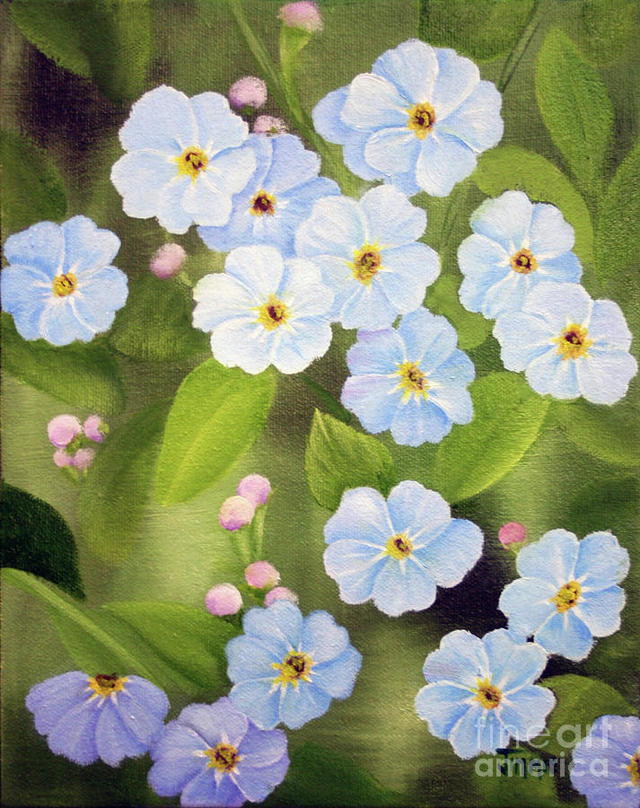 Forget Me Nots Painting by Jimmie Bartlett