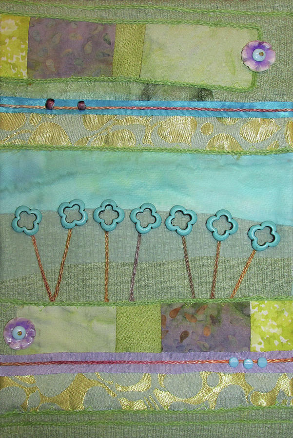 Forget-Me-Nots Tapestry - Textile by Pam Geisel