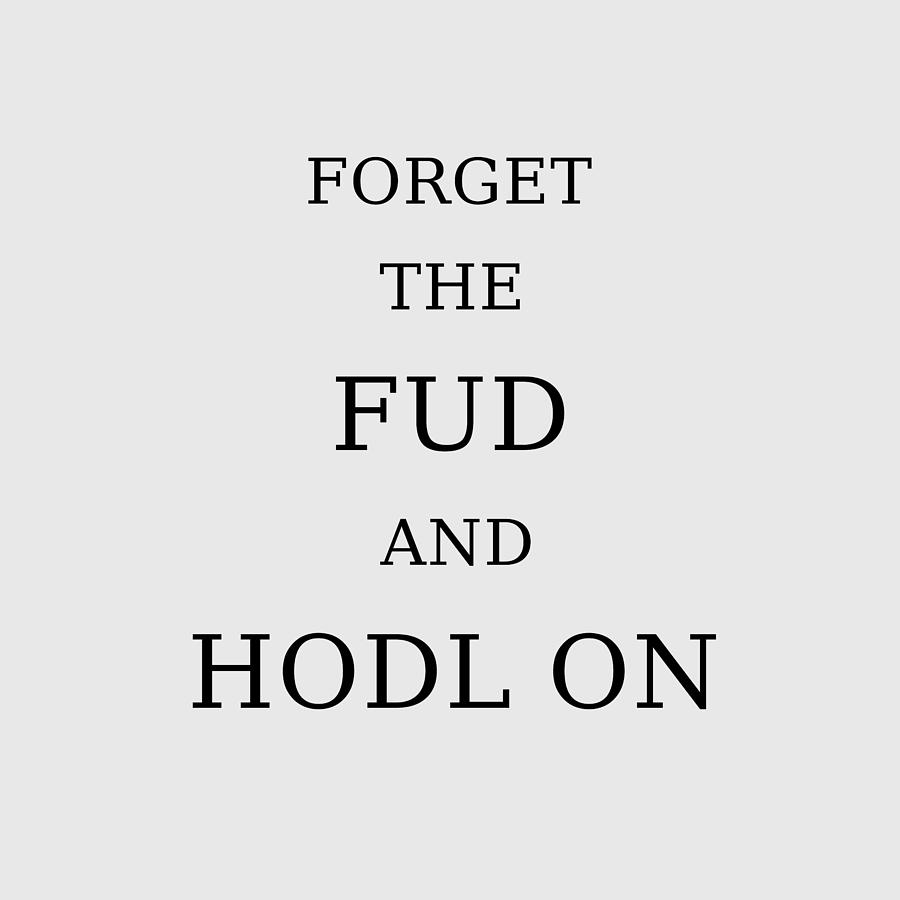 Forget the FUD and HODL on cryptocurrency Photograph by Toby McGuire