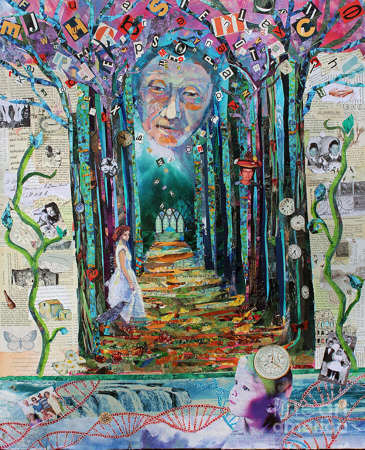 Forgetting Herself- A Journey Through Alzheimers Mixed Media by Li Newton