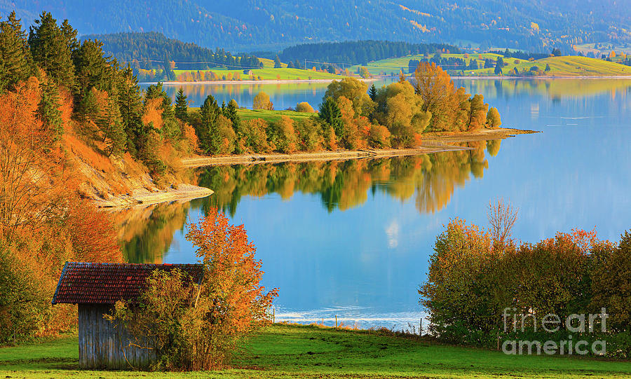 Forggensee in Autumn Photograph by Henk Meijer Photography