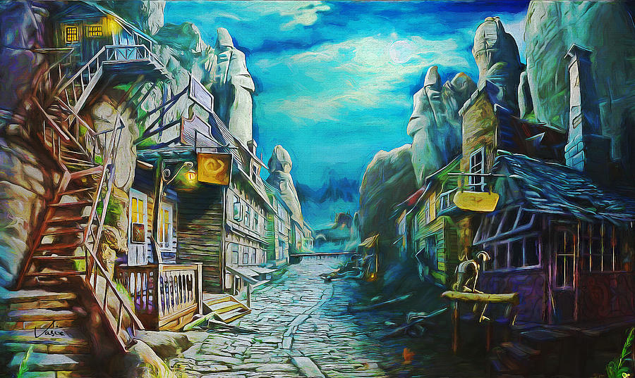 The forgotten city Painting by Nenad Vasic