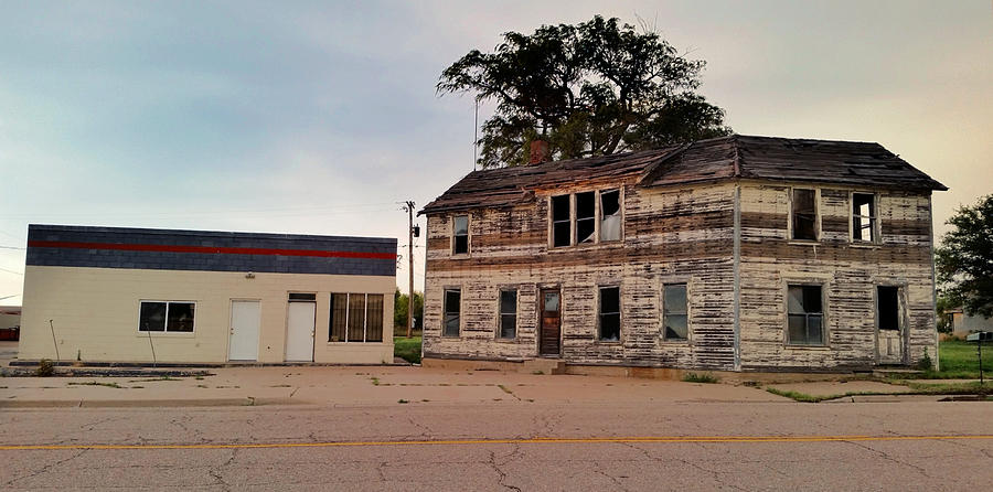 Forgotten by Time in Brownell, Kansas  Photograph by Ally White