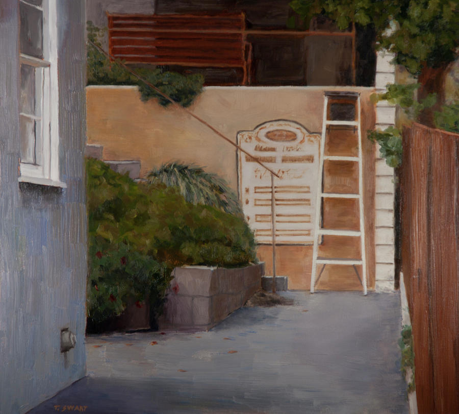 Cityscape Painting - Forgotten Ladder by Todd Swart