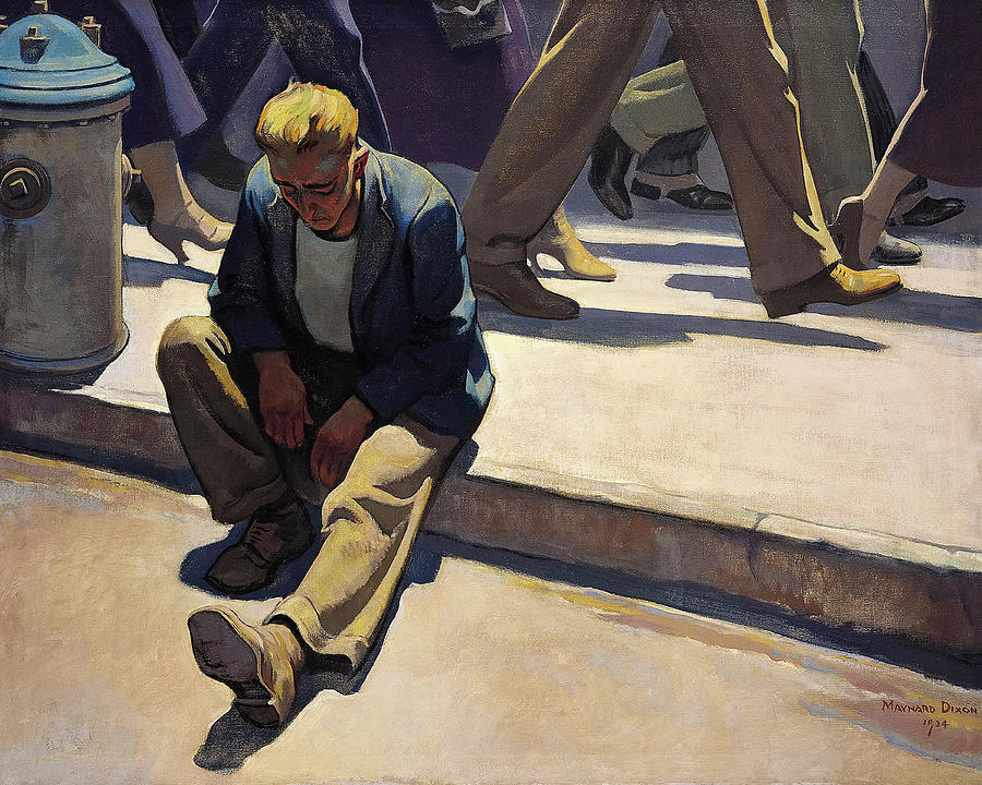 San Francisco Painting - Forgotten Man, 1934 by Maynard Dixon