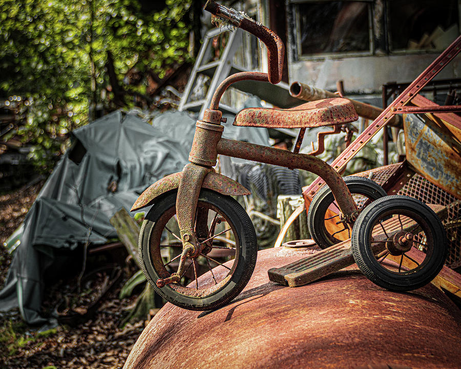 Forgotten Rusty Tricycle Photograph by Kristia Adams