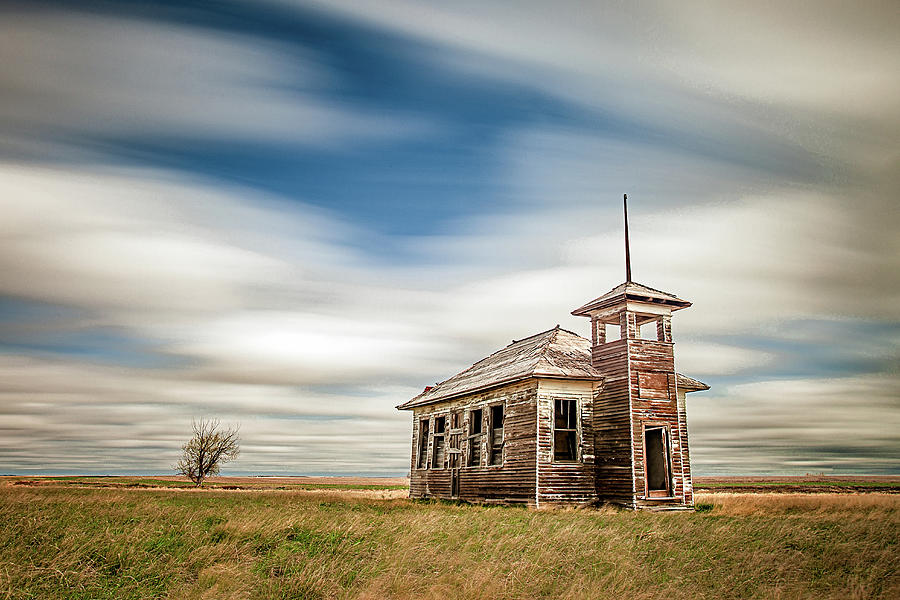 Old Schoolhouse Print, Abandoned School Wall Art Photograph by Todd Klassy