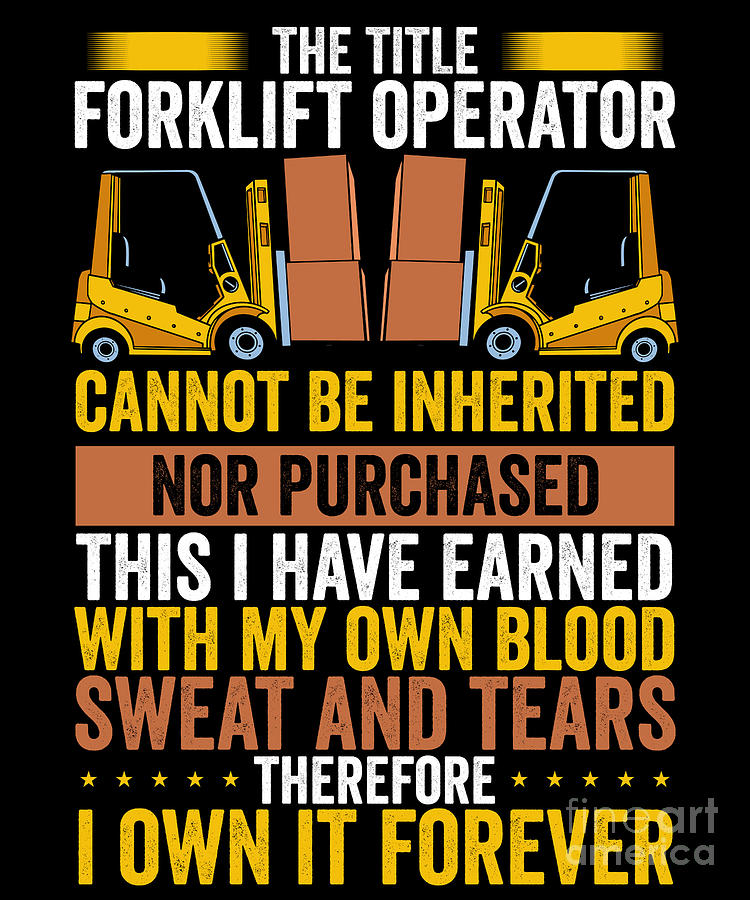 Forklift Gift Digital Art by RaphaelArtDesign - Fine Art America