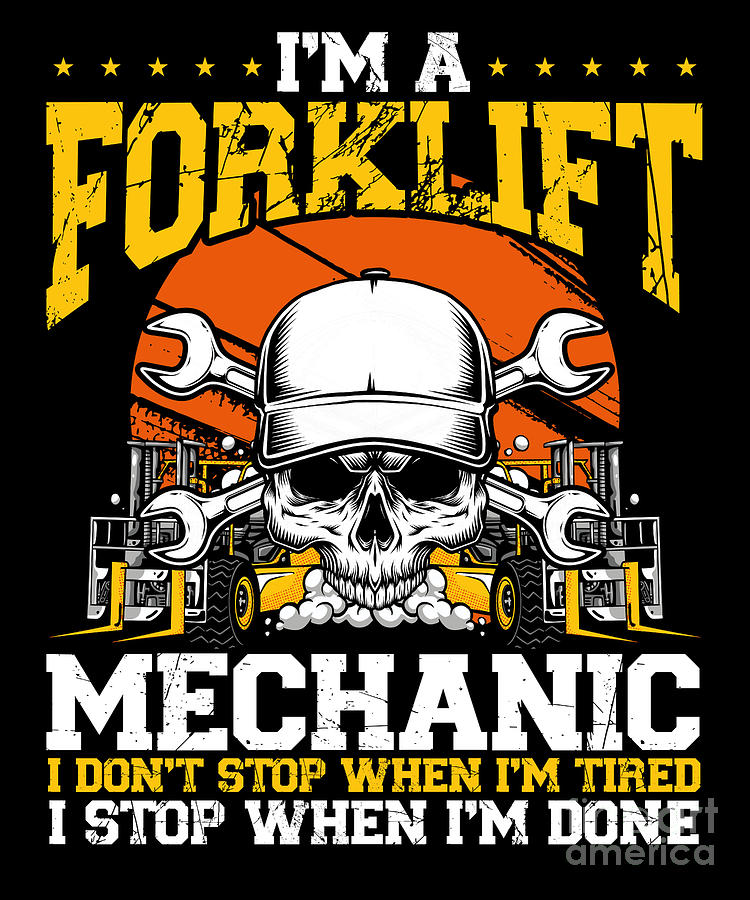 Forklift Mechanic Digital Art by RaphaelArtDesign