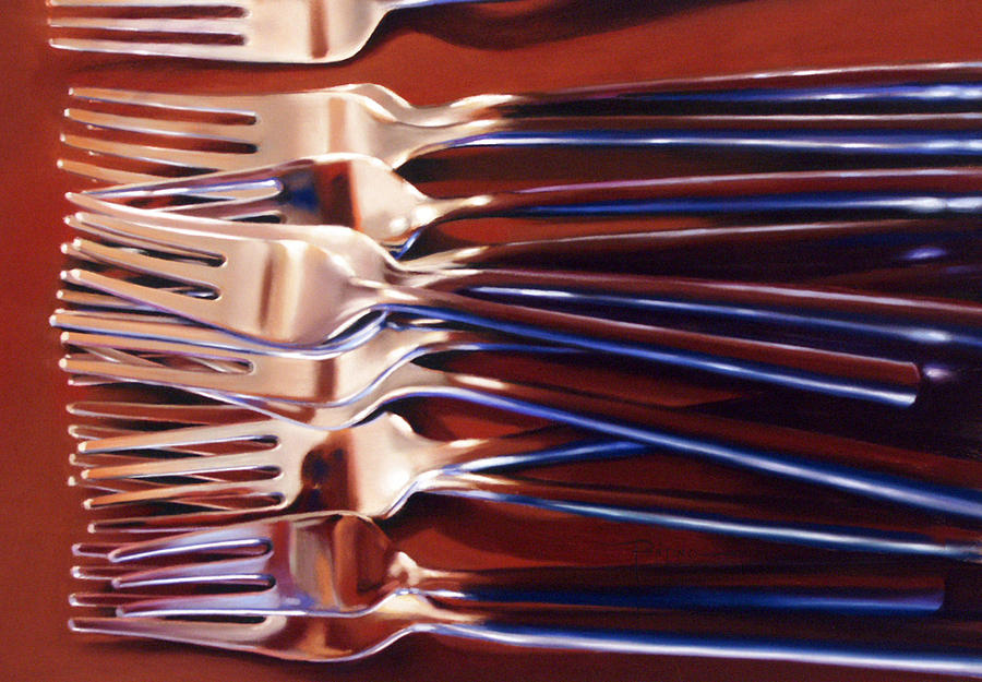 Still Life Painting - Forks by Dianna Ponting