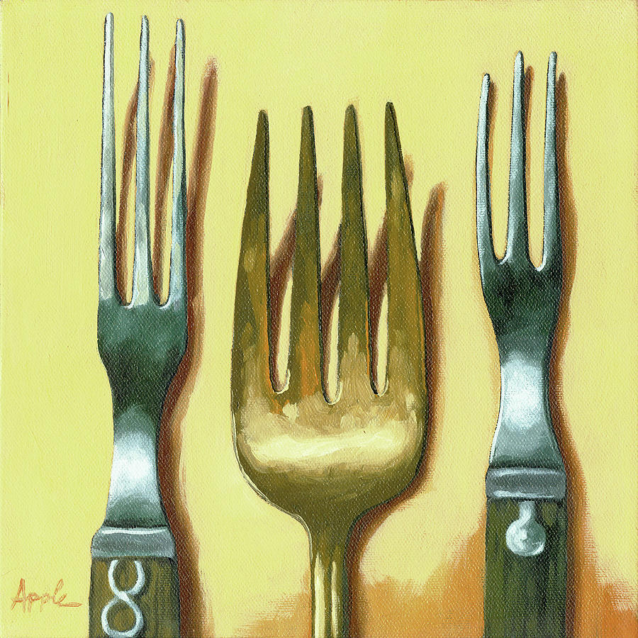 Forks Painting by Linda Apple