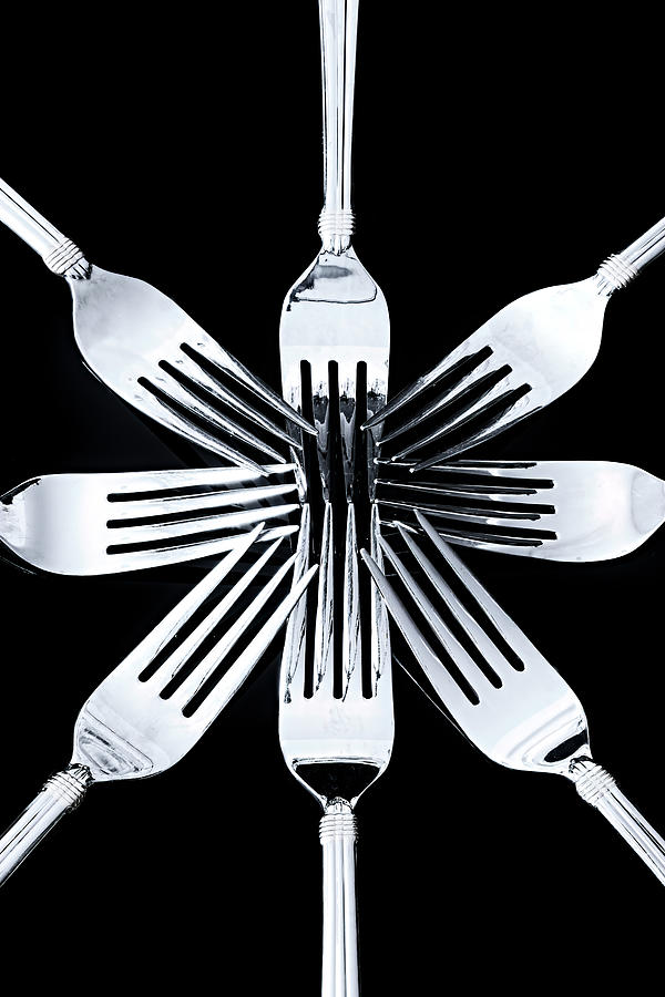 Fork Photograph - Forks Pattern by Susan Candelario
