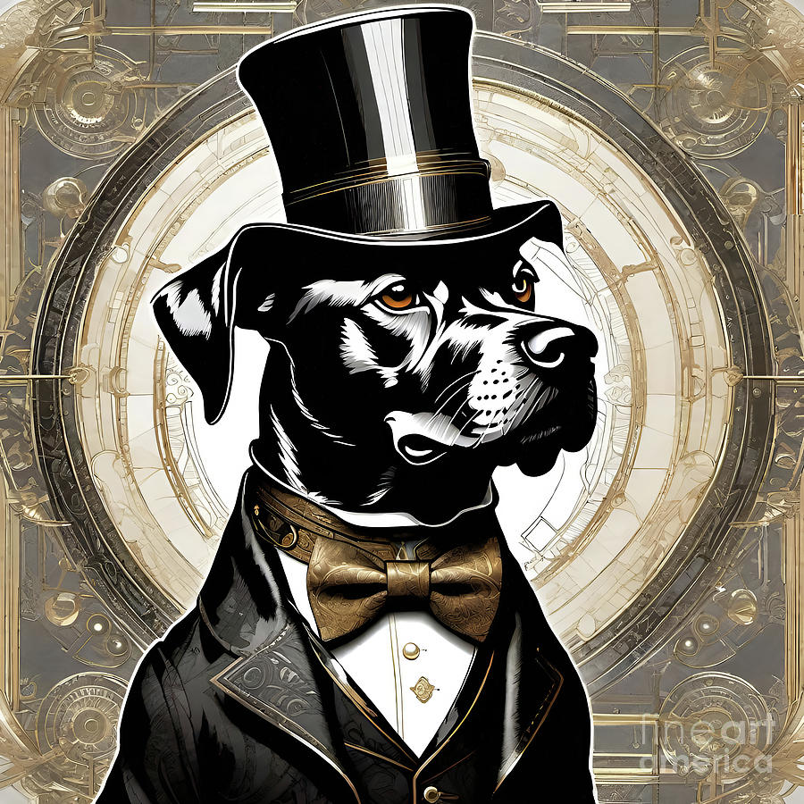 Formal Fido Digital Art by Mark Miller Formal Fido Digital Art by Mark Miller