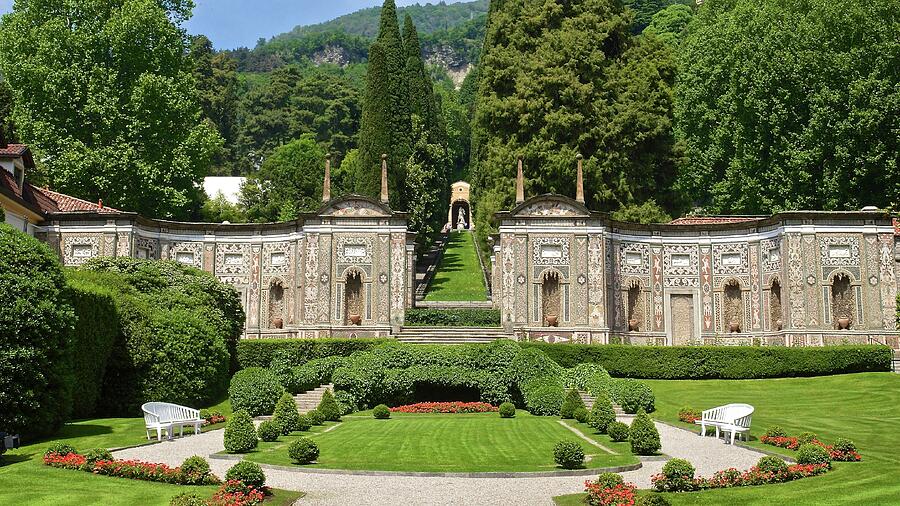 Tree Photograph - Formal gardens of Villa dEste, Cernobbio, Lombardy, Italy by Joe Vella