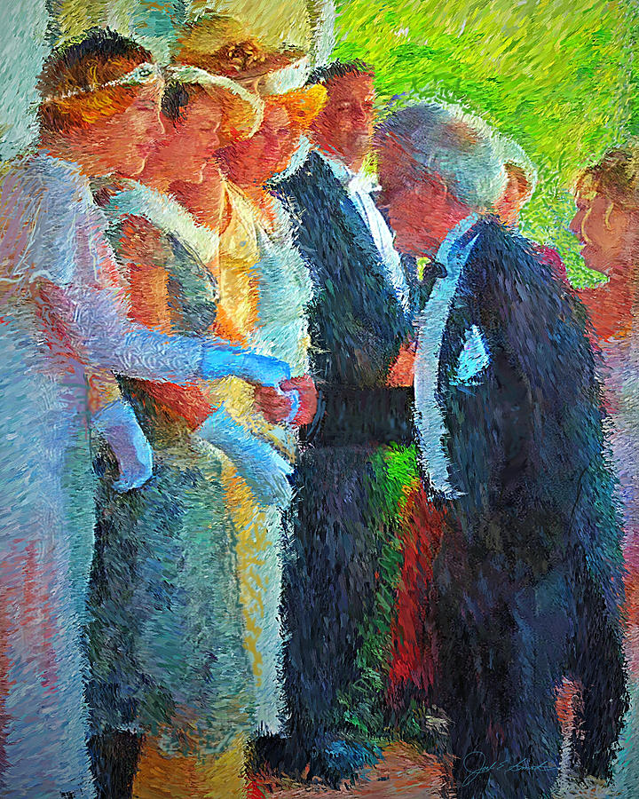 Formal Tea Greeting Painting by Joel Smith