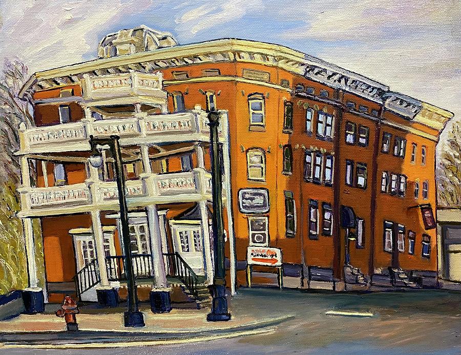 Former Bismark Hotel in the Golden Hour Painting by Richard Nowak