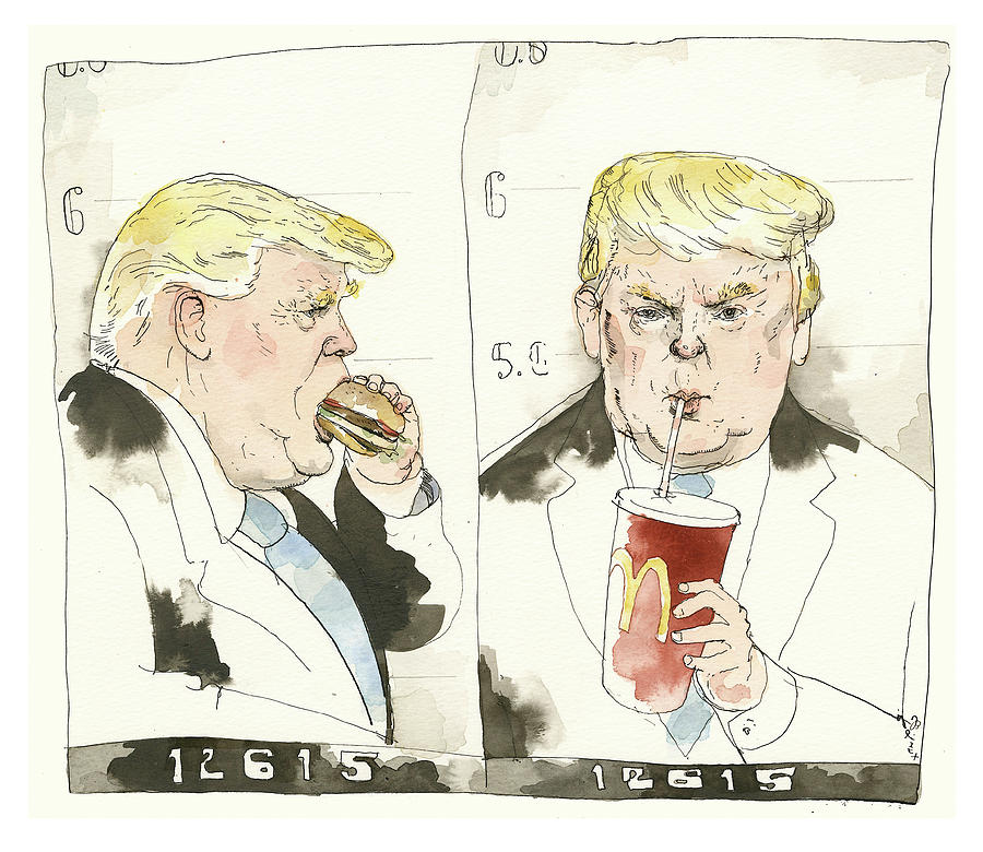 Former Presidents Mugshot Unearthed  Painting by Barry Blitt
