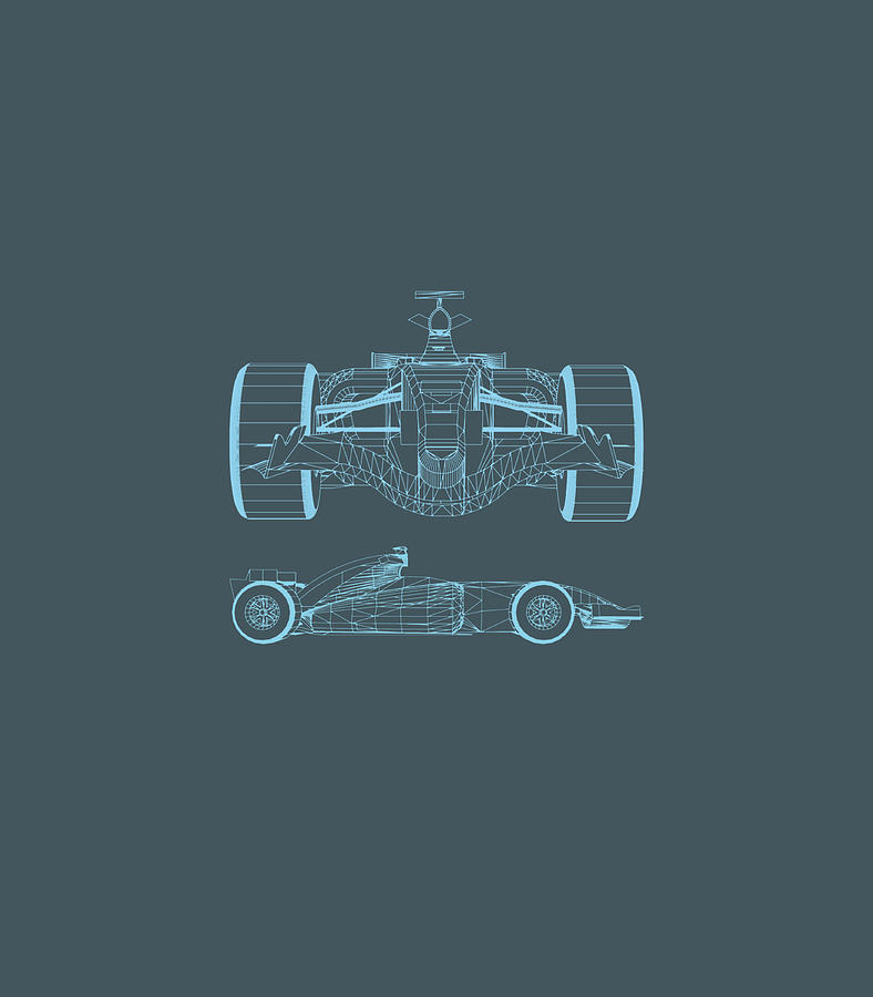 Formula Racing Car Silhouette Mechanical Engineering draw Digital Art ...