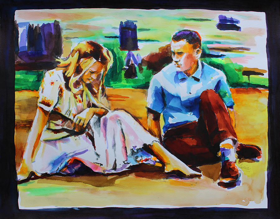 Forrest and crying jenny Painting by Lucia Hoogervorst