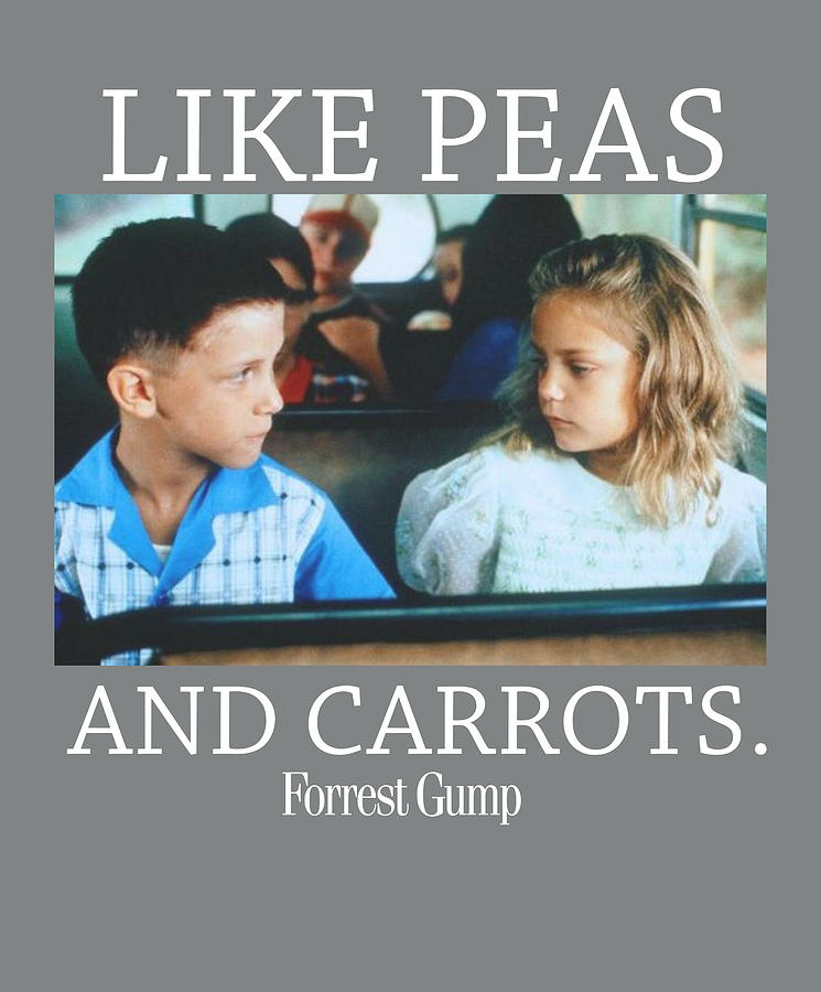 Forrest Gump 90s Movie Like Peas and Carrots Vintage Style Digital Art