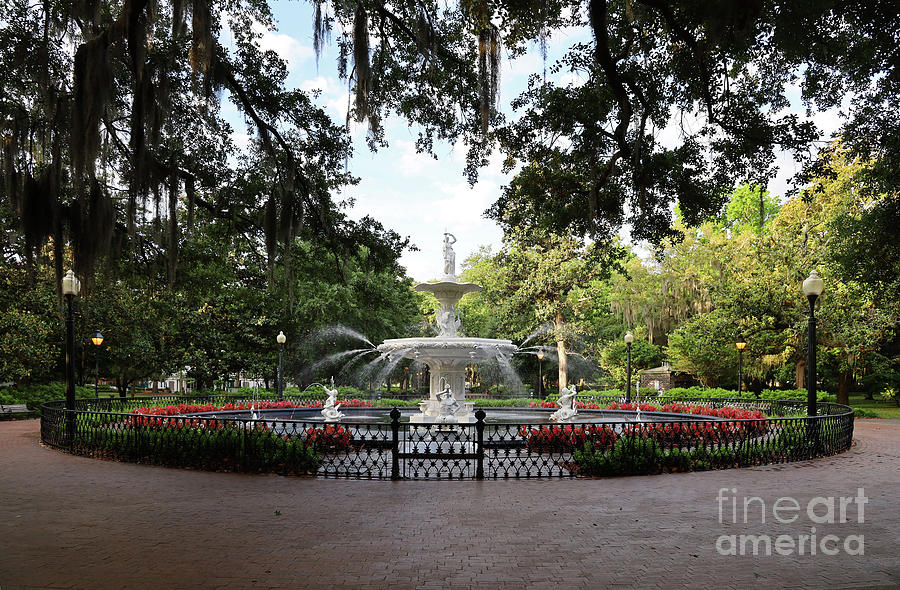 Forsyth Park Fountain in Savannah 0630 Photograph by Jack Schultz