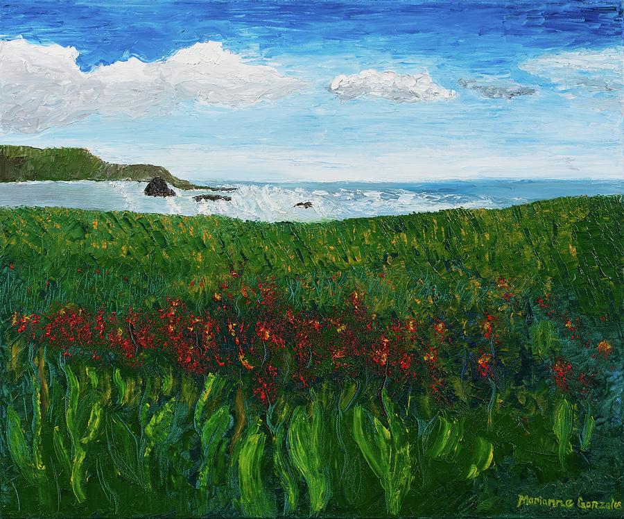 Flower Painting - Fort Bragg View by Marianne Gonzales