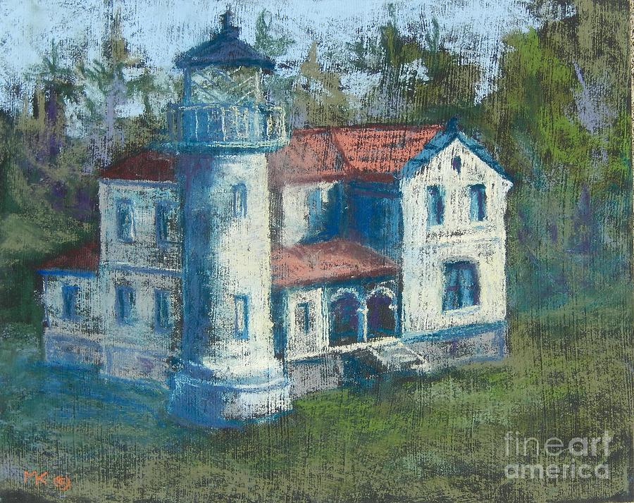 Light House Pastel - Fort Casey Admiralty Head Light House by Marlene Kingman