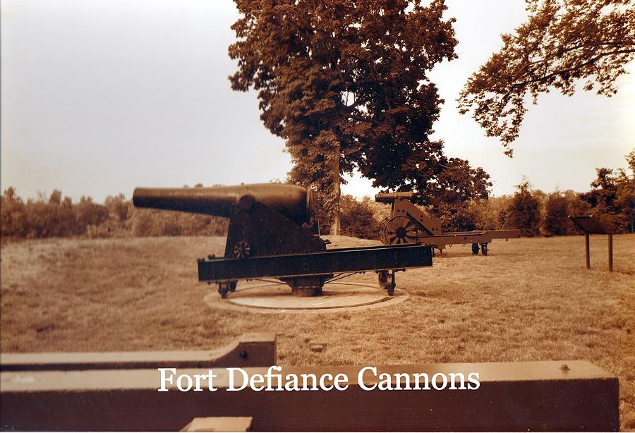 Fort Defiance Cannons Sepia Photo Photograph by Stacie Siemsen
