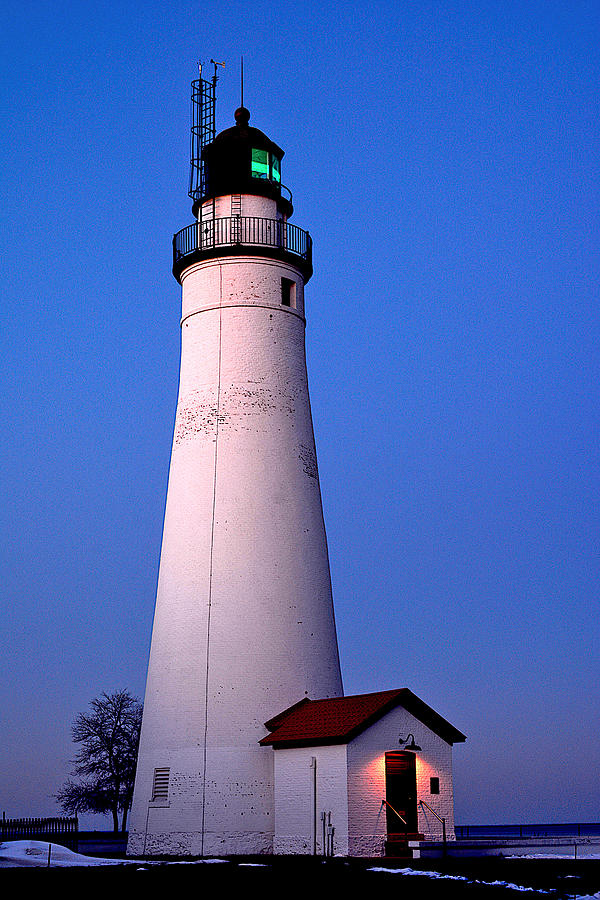 Fort Gratiot Light at Night Photograph by Stephen Path