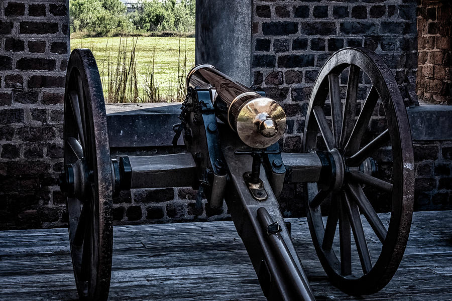 Fort Jackson Cannon In Color Photograph by Tom Singleton