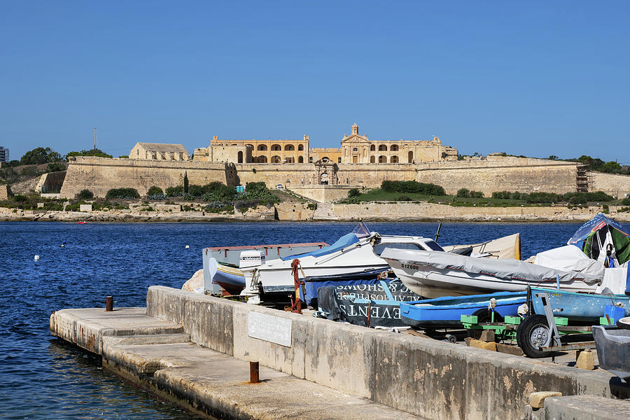 Fort Manoel In Malta From Valletta Waterfront Photograph by Artur Bogacki