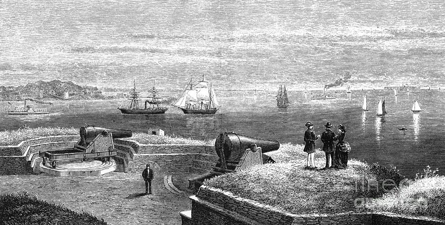 Fort McHenry, Baltimore, 1874 Drawing by Granville Perkins