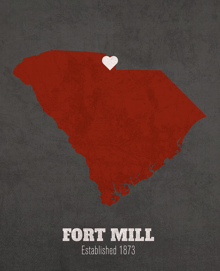 Fort Mill South Carolina City Map Founded 1873 University of South ...